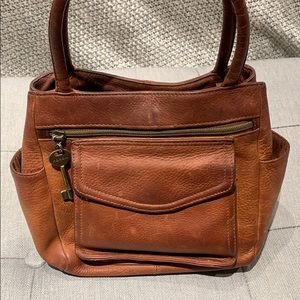 Vintage leather fossil purse